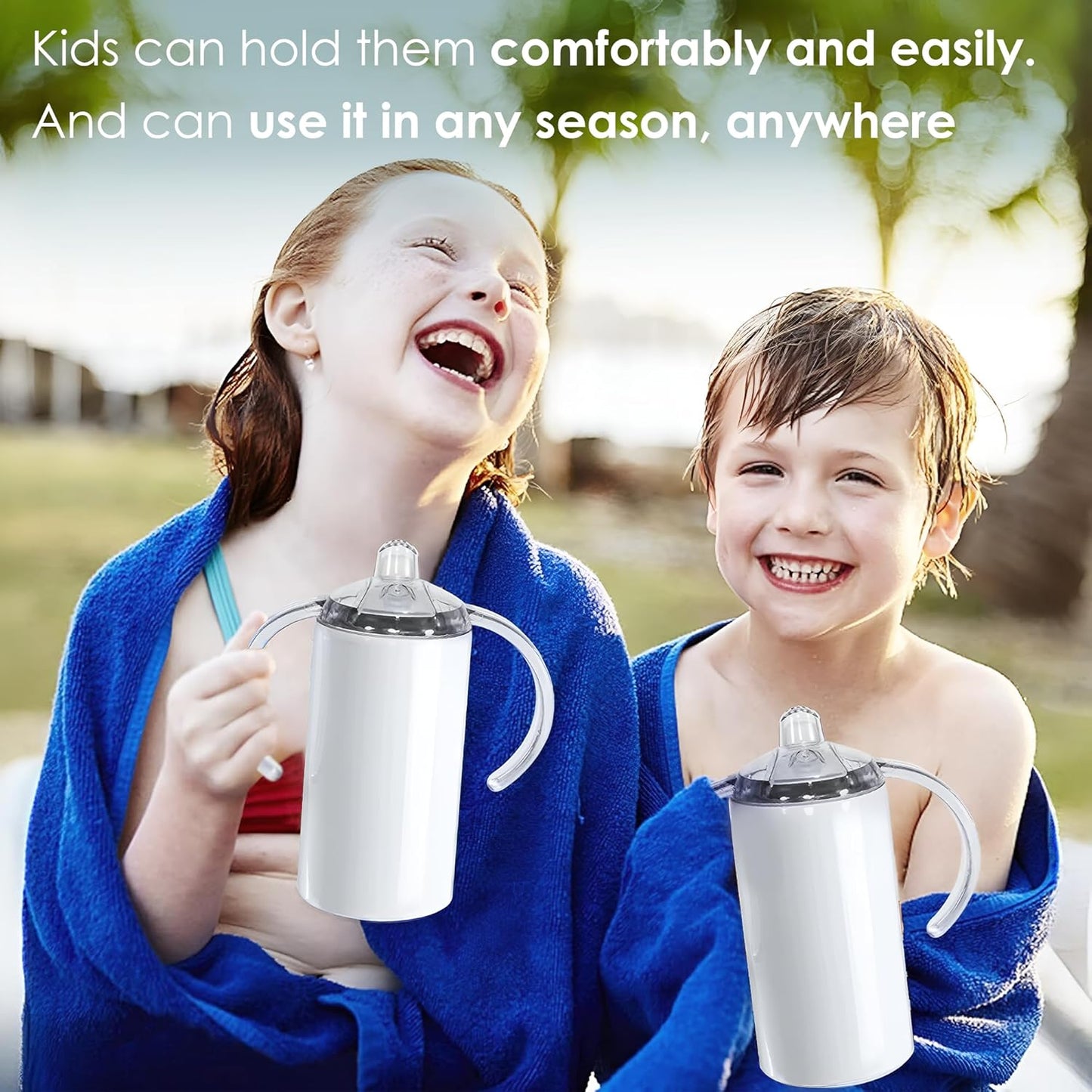 6-Pack 12oz Insulated Sippy Cups with Handles โ Stainless Steel & Shatterproof
