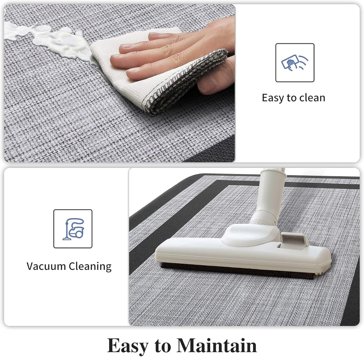 Mattitude Anti-Fatigue Kitchen Mat Set [2 PCS] – Cushioned Standing Mats for Kitchen, Sink, Office & Laundry | Non-Slip, Waterproof, Ergonomic Floor Comfort Rugs